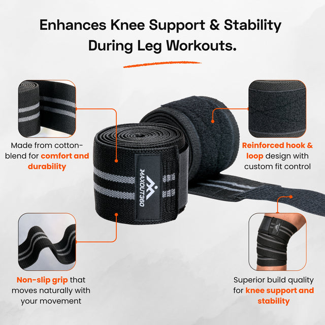 Knee Wraps for Weightlifting & Squats