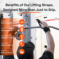 Weight Lifting Straps with Cuffed D-Rings